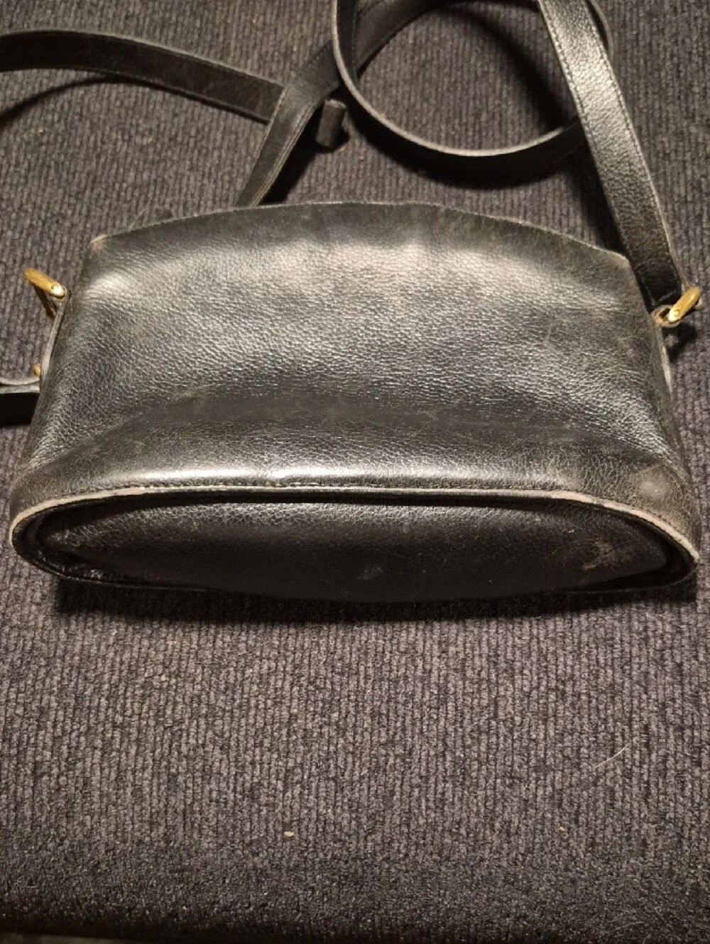 Coach Black Leather Mini Crossbody with Gold Hardware